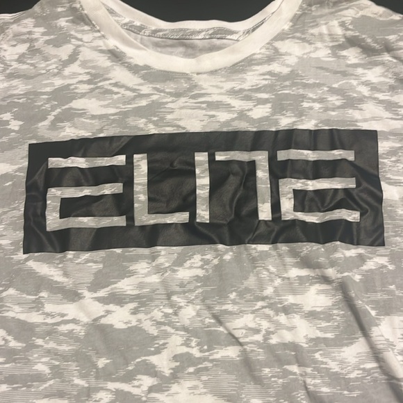 Nike elite men's long sleeve tee size med- white /gray - Picture 2 of 5